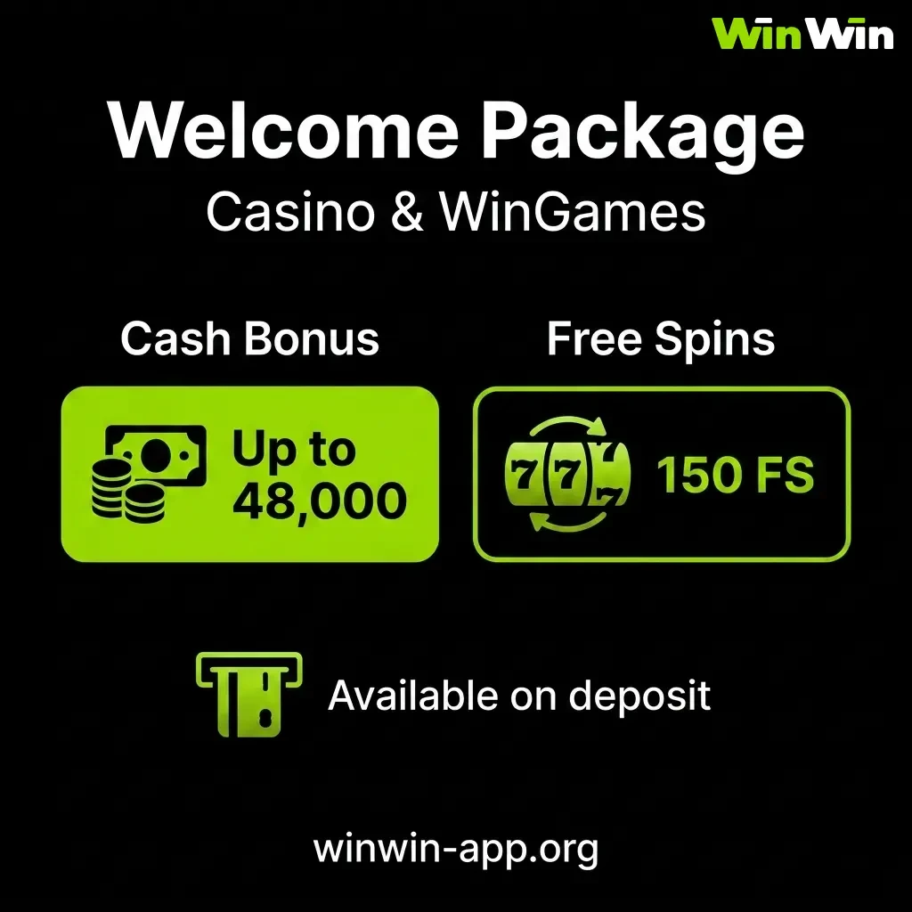 Casino and WinGames deposit bonus up to 48,000 BDT at WinWin.