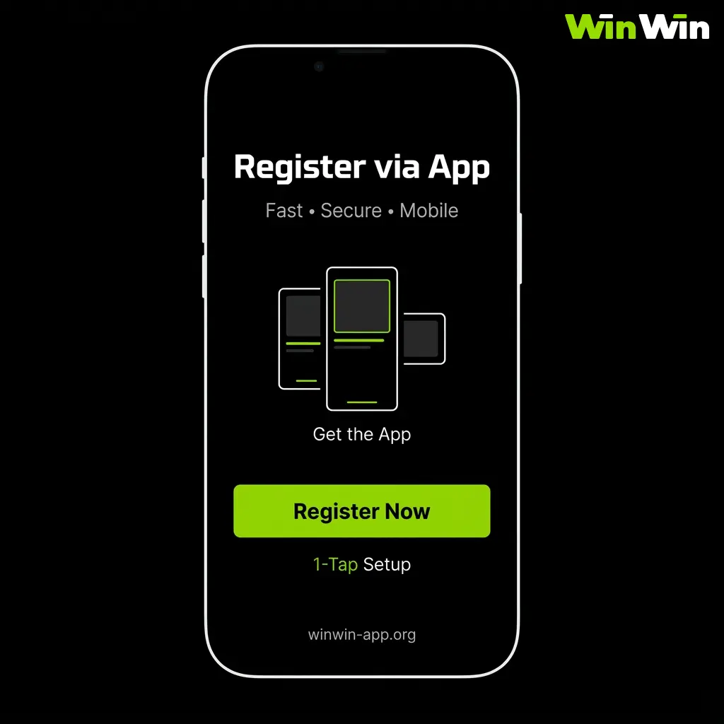 A descriptive image related to the process of sign up to WinWin via app.