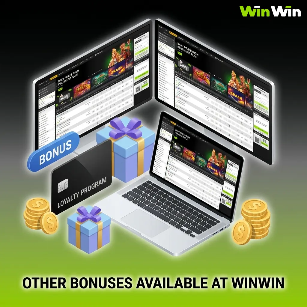 WinWin casino and sports bonuses including welcome package, free spins, cashback, reload and referral offers up to 48000 BDT