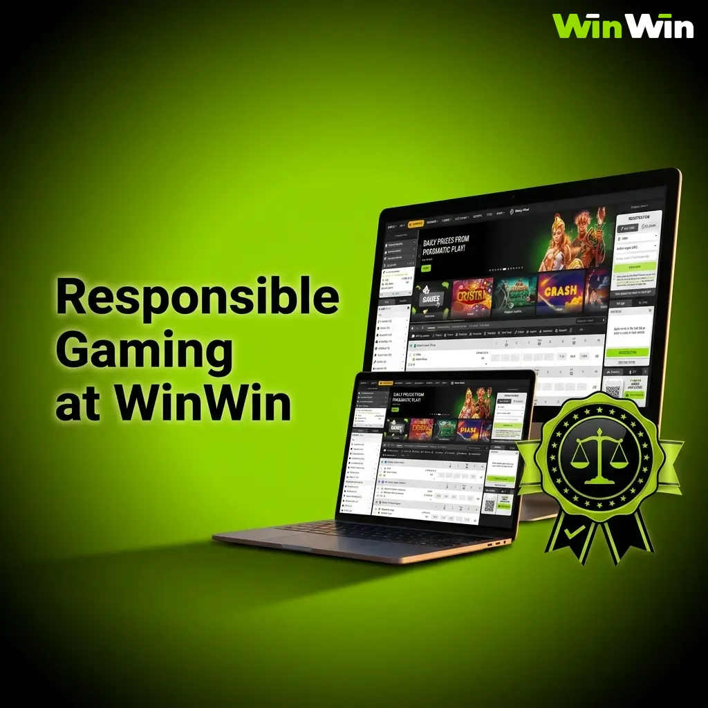 WinWin responsible gaming tools including deposit limits, session reminders, and self-exclusion options for safe gambling