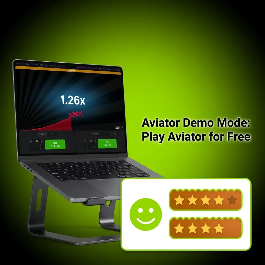 Aviator demo mode gameplay screen showing virtual credits, multiplier and auto cash-out settings on WinWin